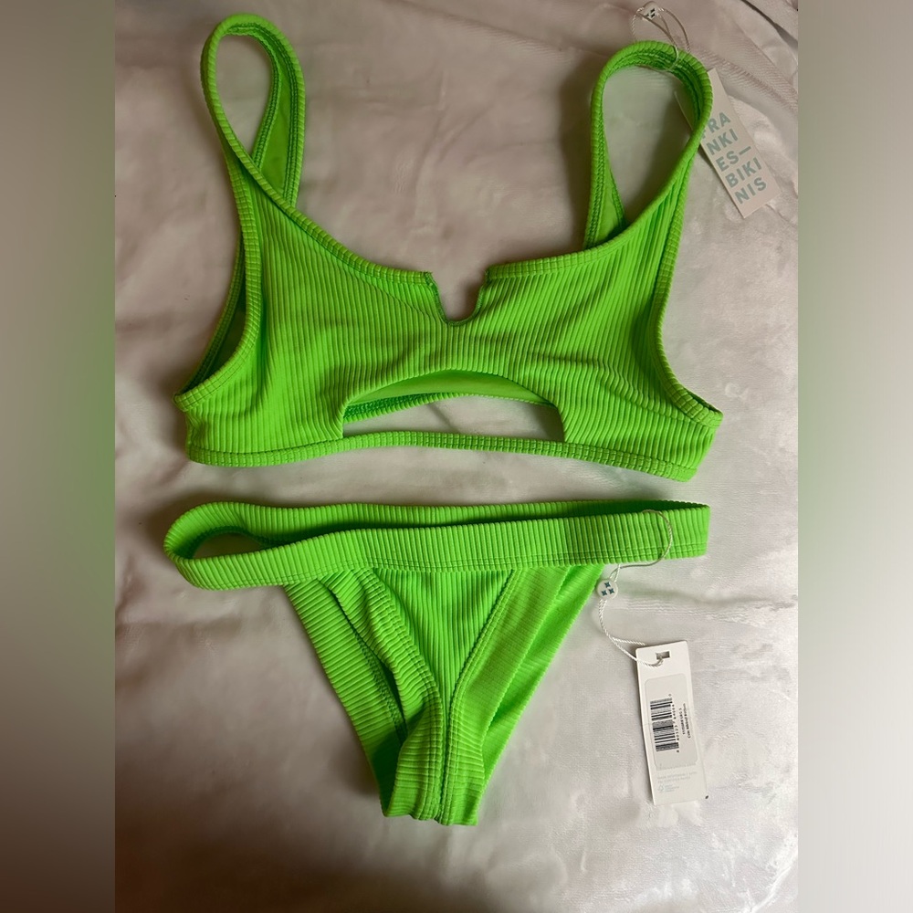 GREEN FRANKIES BIKINIS NWT (small bottom/medium top)